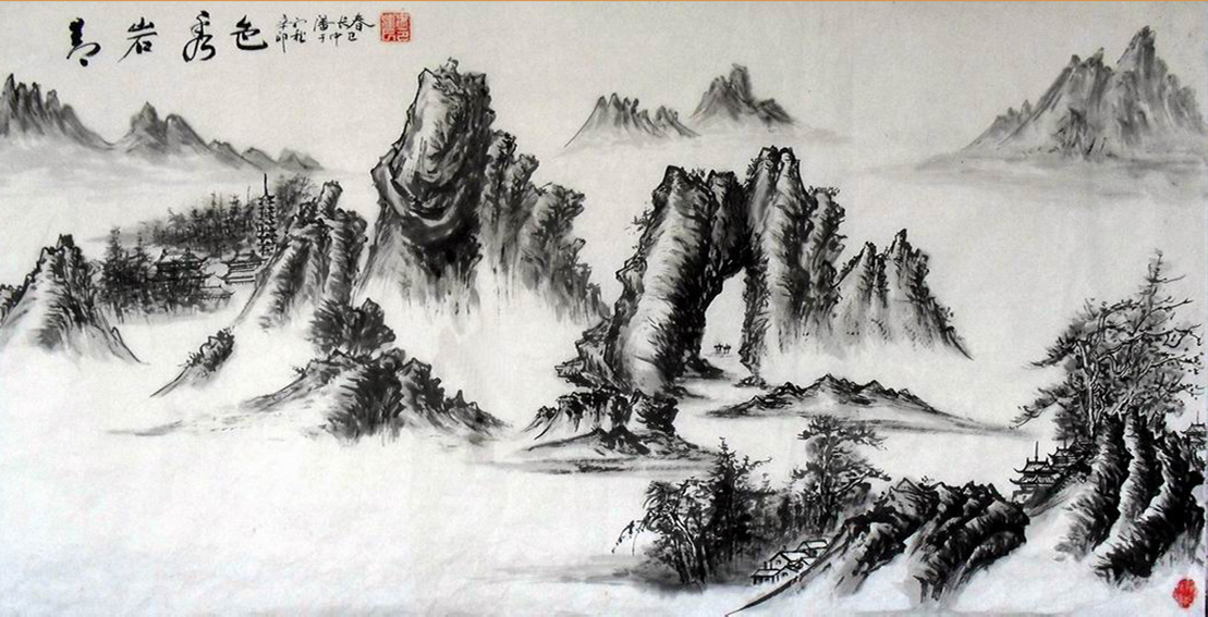 《青岩秀色》137x68cm 2011年